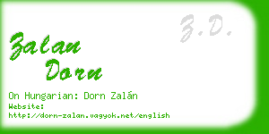 zalan dorn business card